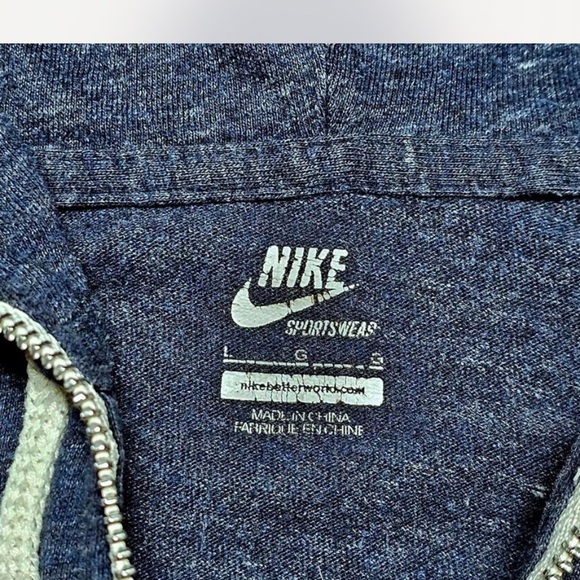 Men’s Navy Blue Nike Hoodie, Size L - Picture 3 of 4